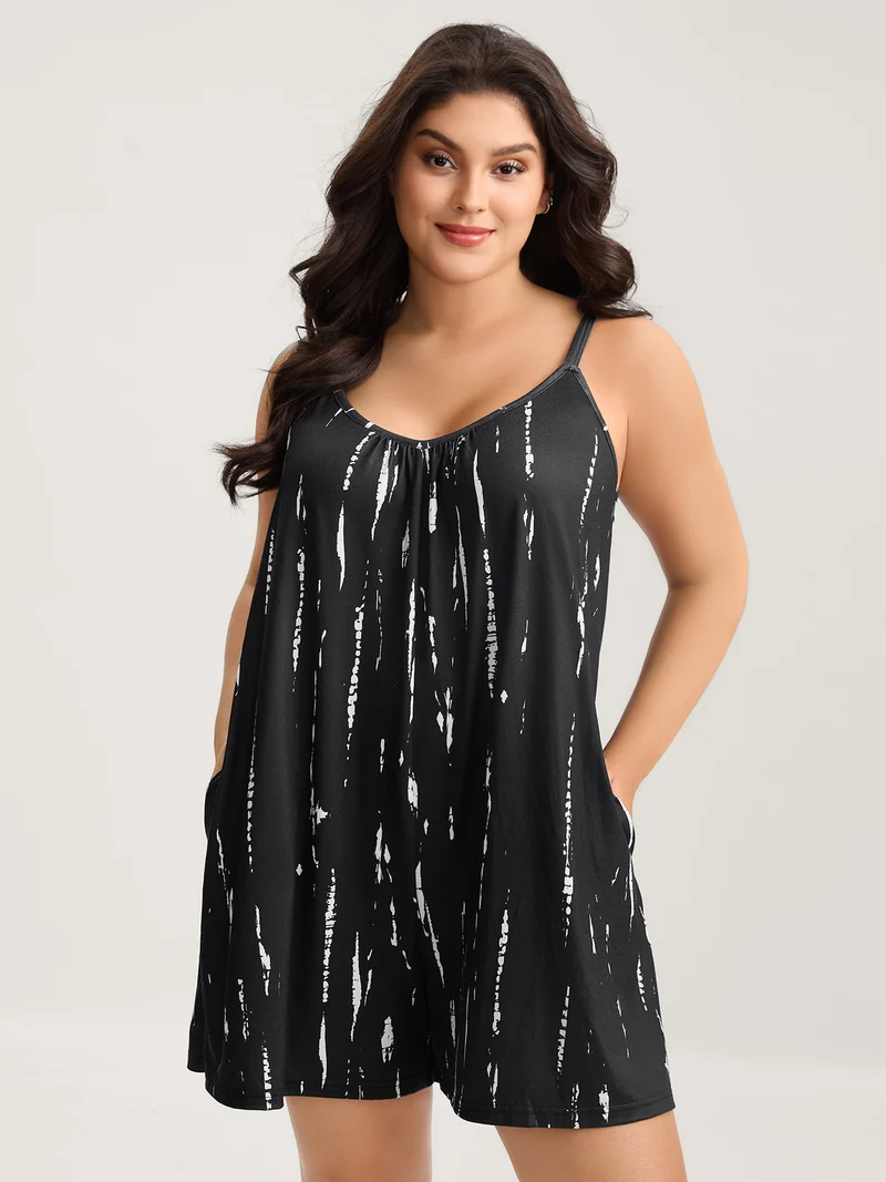 Supersoft Tie-Dye Pockets Romper