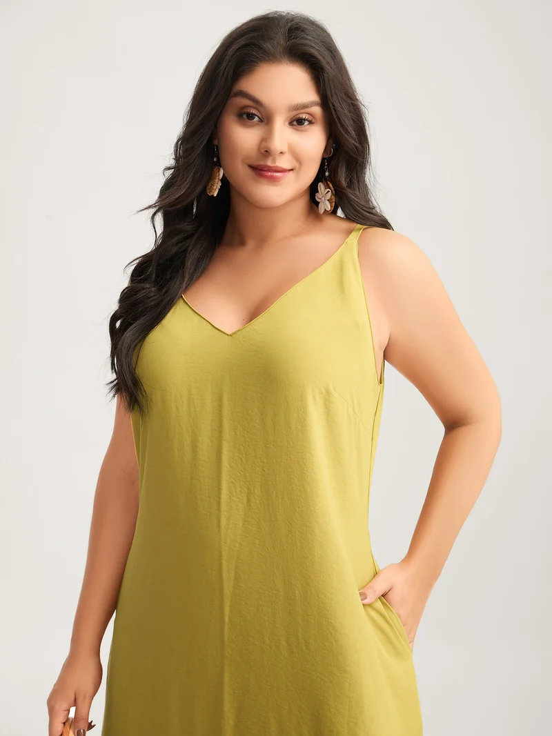 Backless V-Neck Cami Maxi Dress