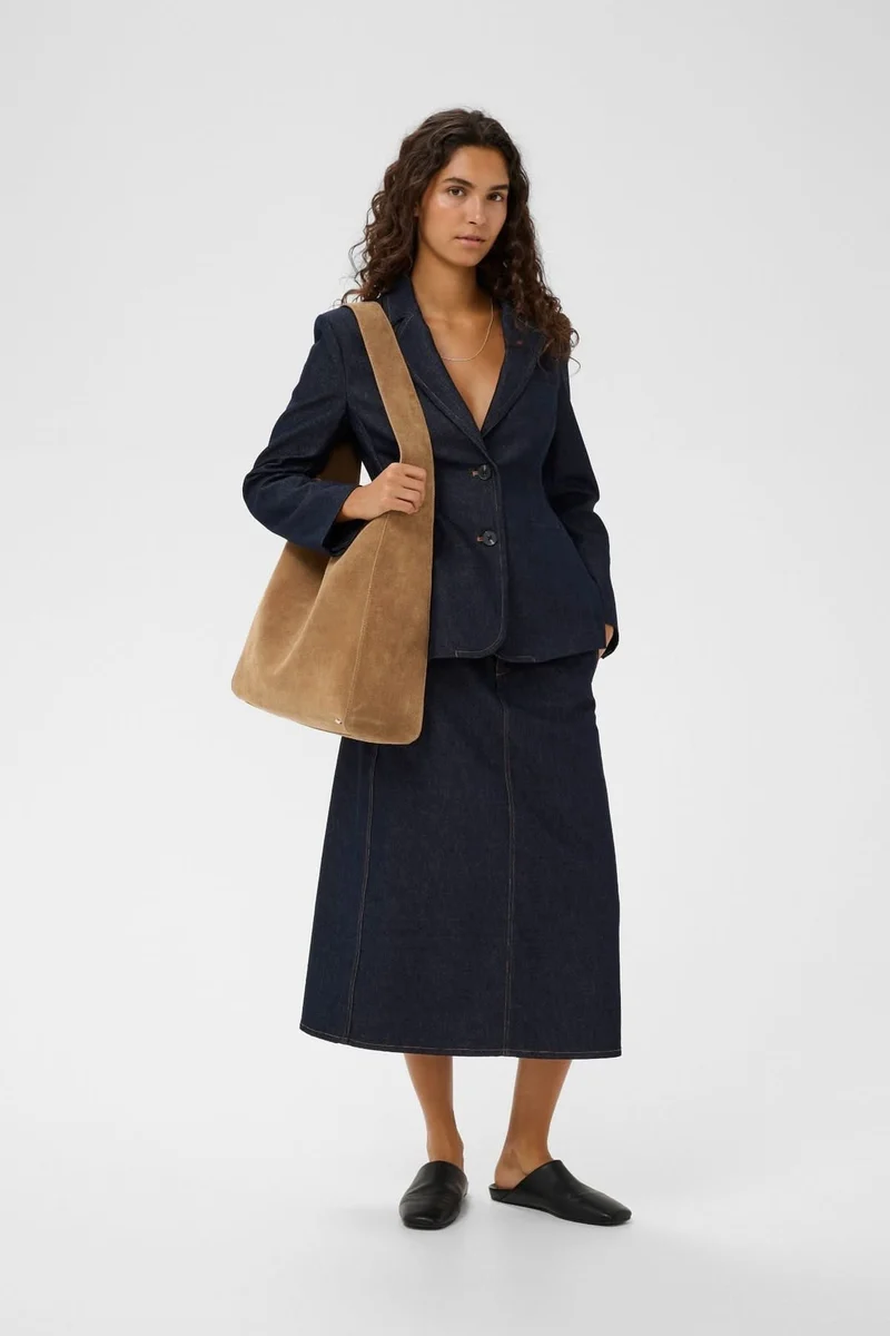 Sac cabas en cuir suédé Avika