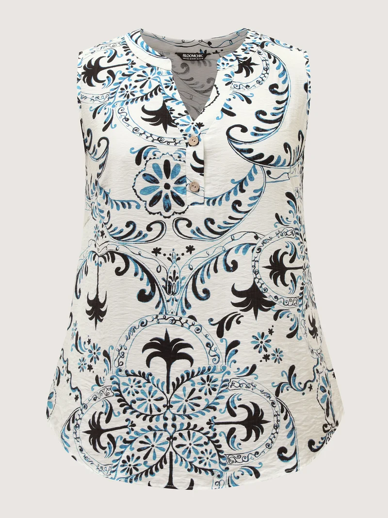 Silhouette Floral Print Tank Top