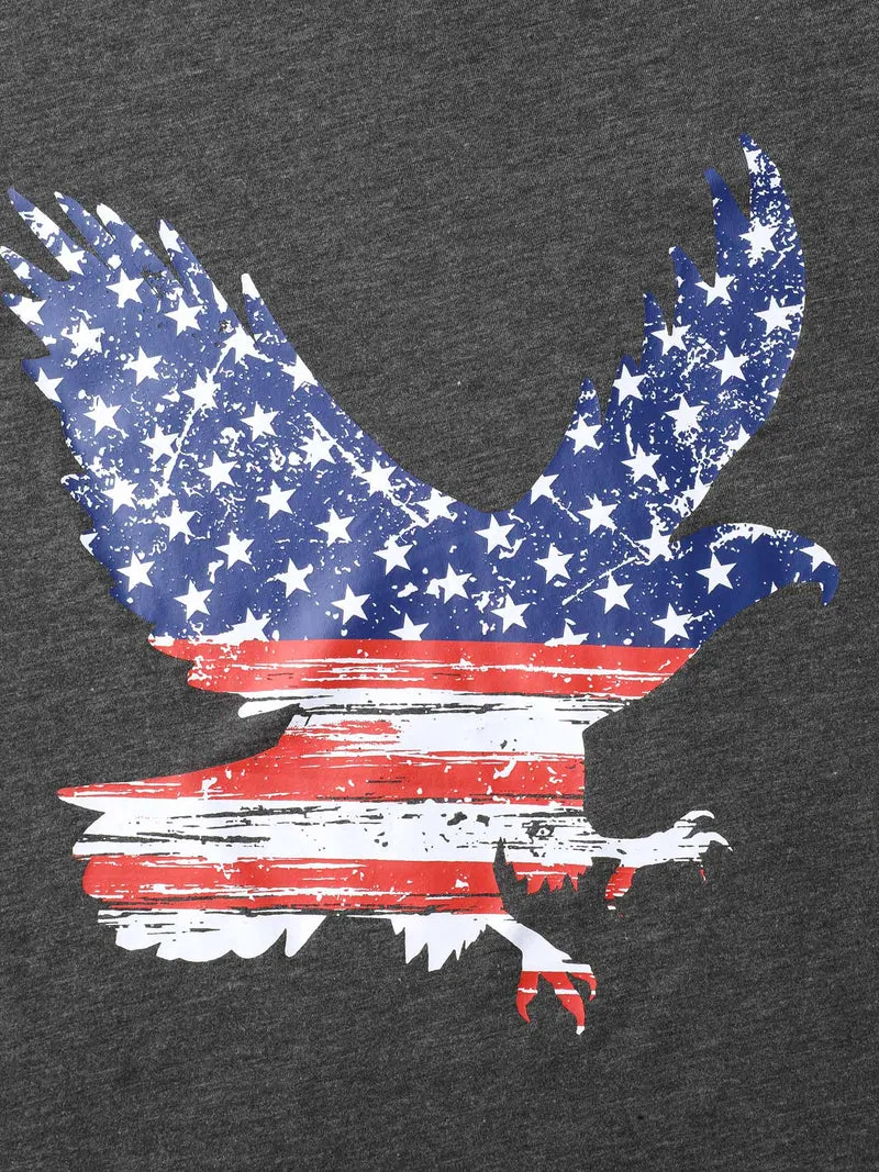 Stars and Stripes Curvy Hem Tank Top