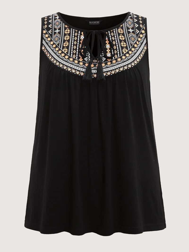 Stretchy Boho Casual Tank Top