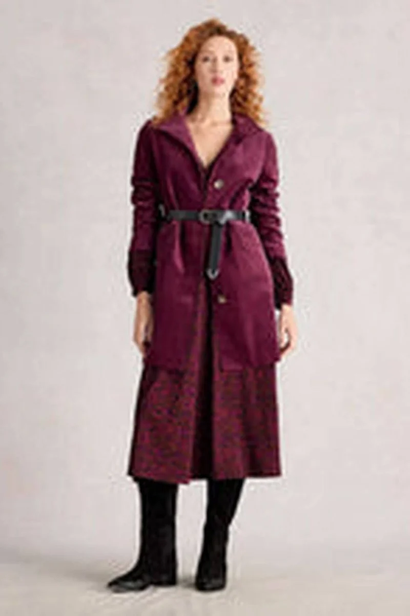 Robe midi en jersey col en V
