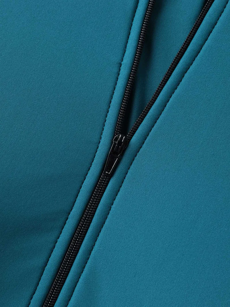 Zipper Front Sculpting Swim Top