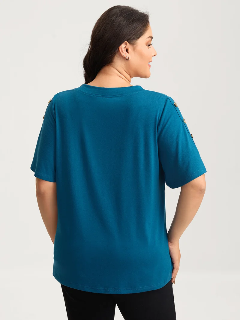 Supersoft Bust-Friendly Pleated T-Shirt