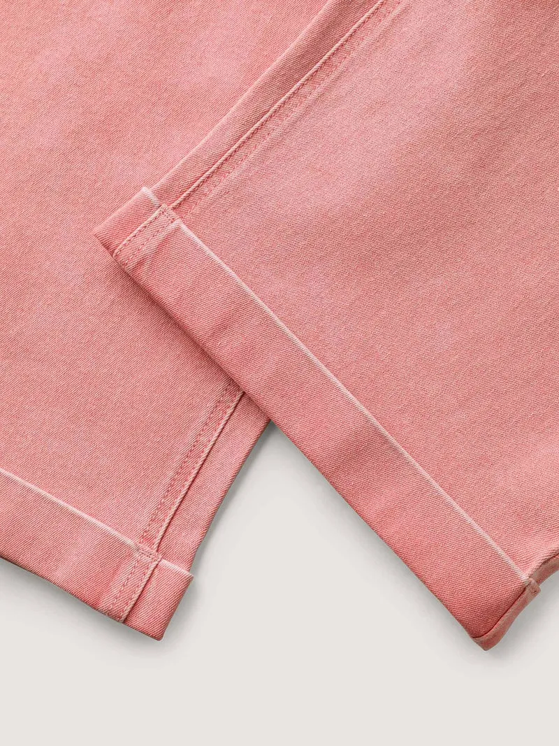 Waist Drawstring Rolled Hem Jeans
