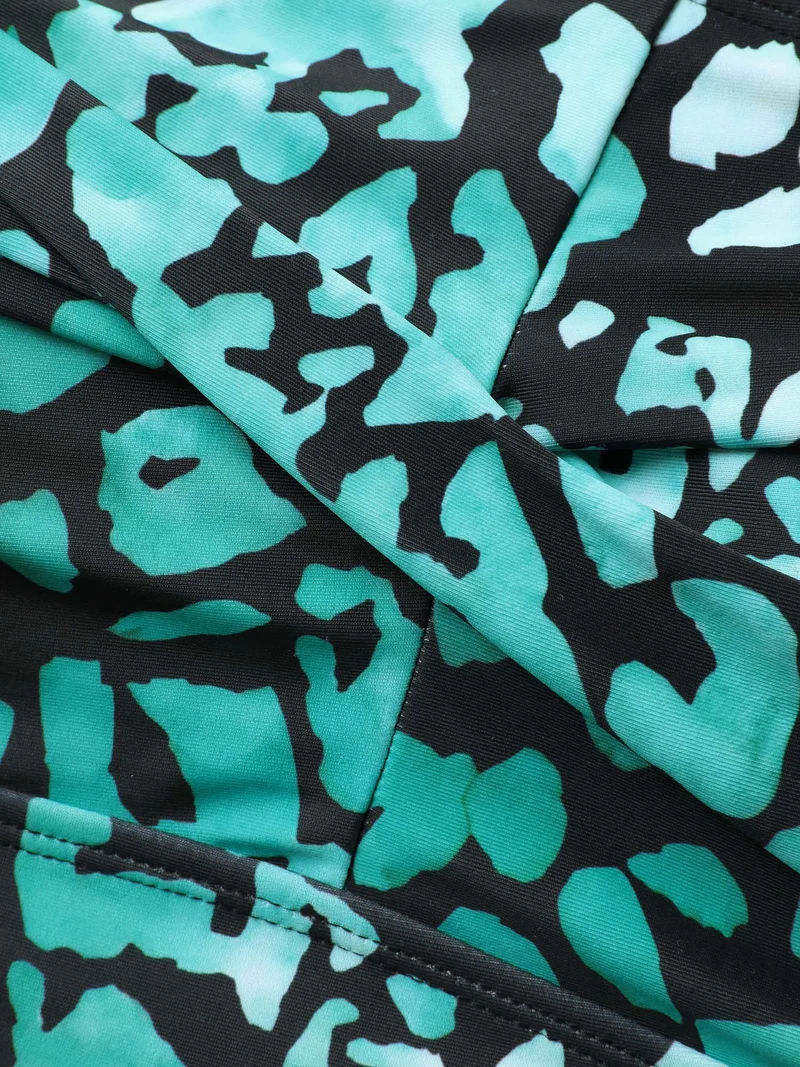Leopard Twist Front One-Piece Swimsuit