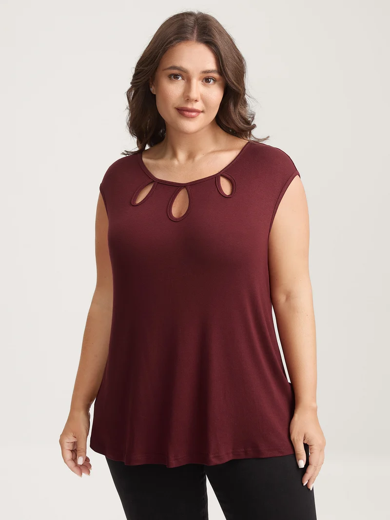 Supersoft Neck Cut-Out Tank Top