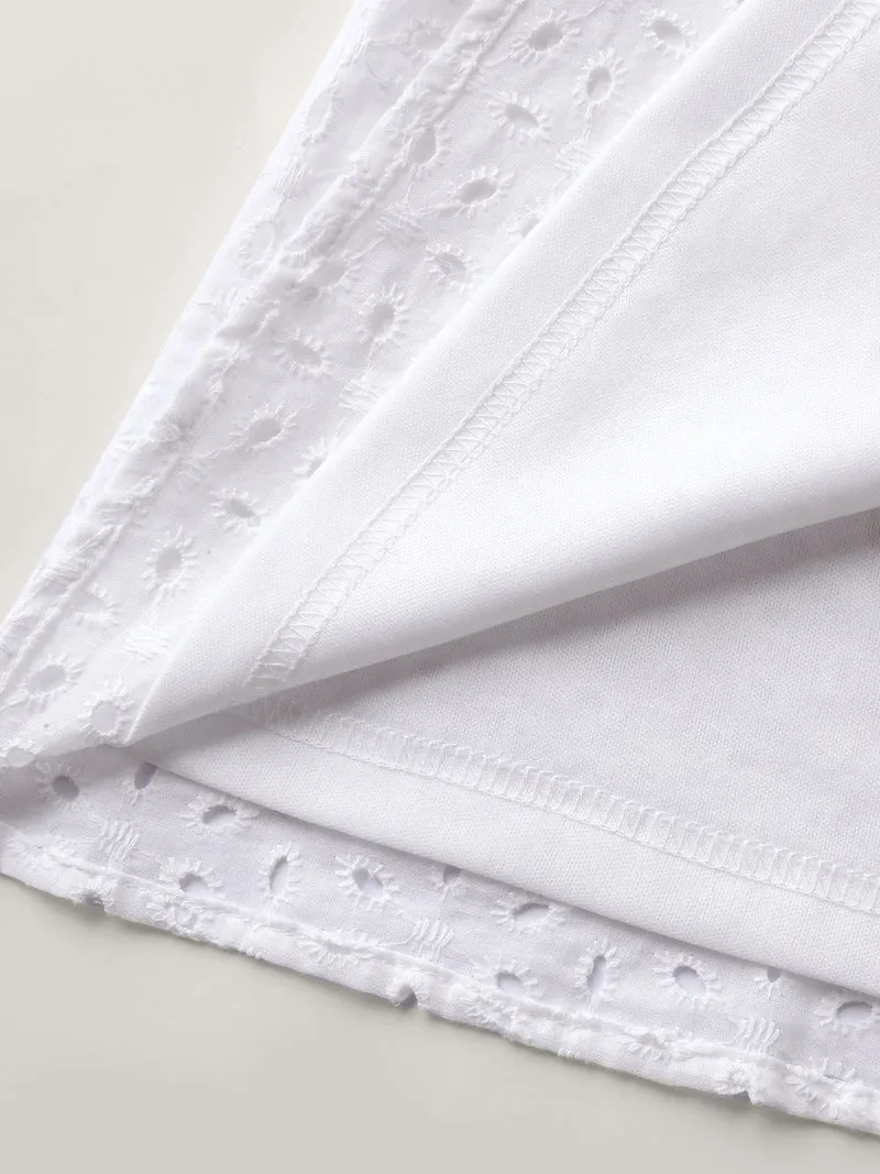 Cotton Eyelet Embroidered Tank Top