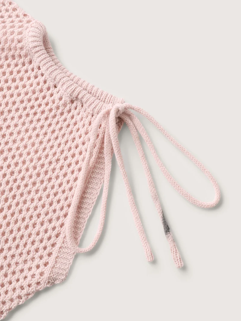 Cut-Out Sleeve Tie Swim Cover-Up