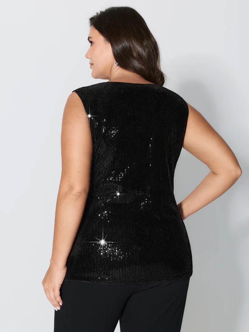 Sparkle Hour Sequin Tank Top