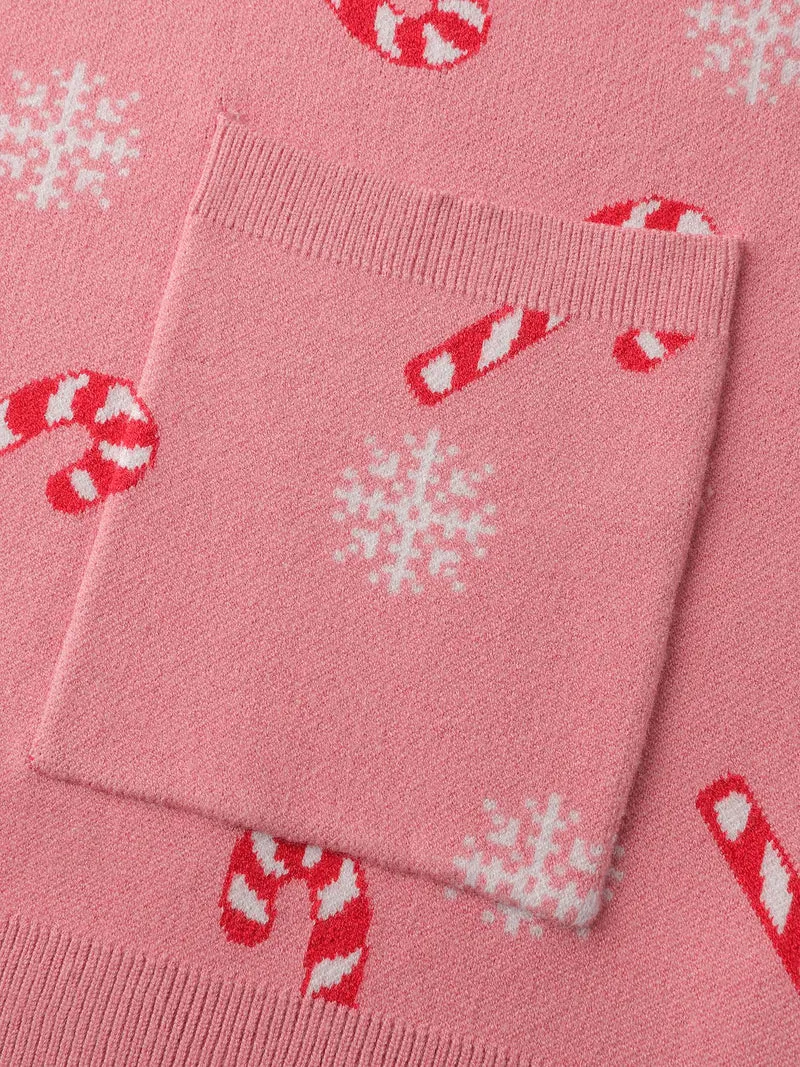 Holiday Candy Patch Pockets Knit Cardigan