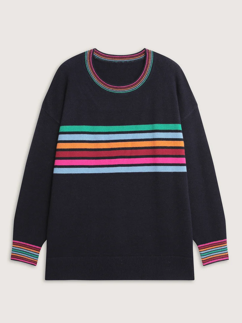 Supersoft Colorful Stripe Pullover