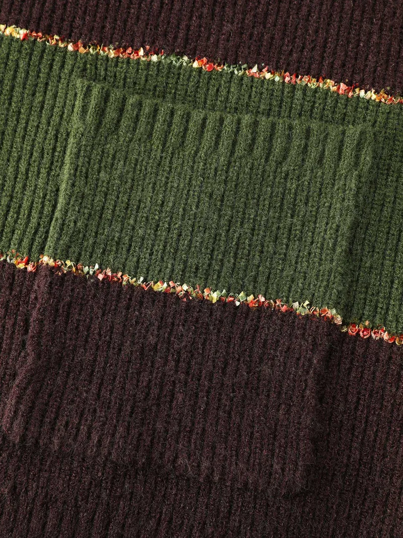Textured Front-Open Heather Knit Cardigan