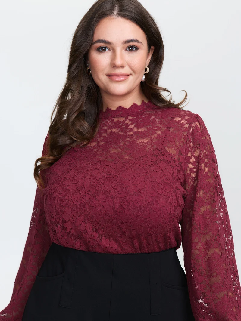 Spice It Up Sheer Lace Blouse
