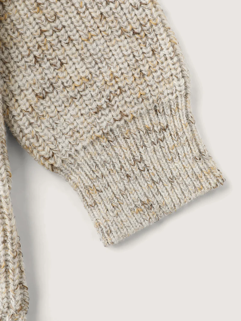 Heather Hooded Pocket Ribbed Hem Pullover