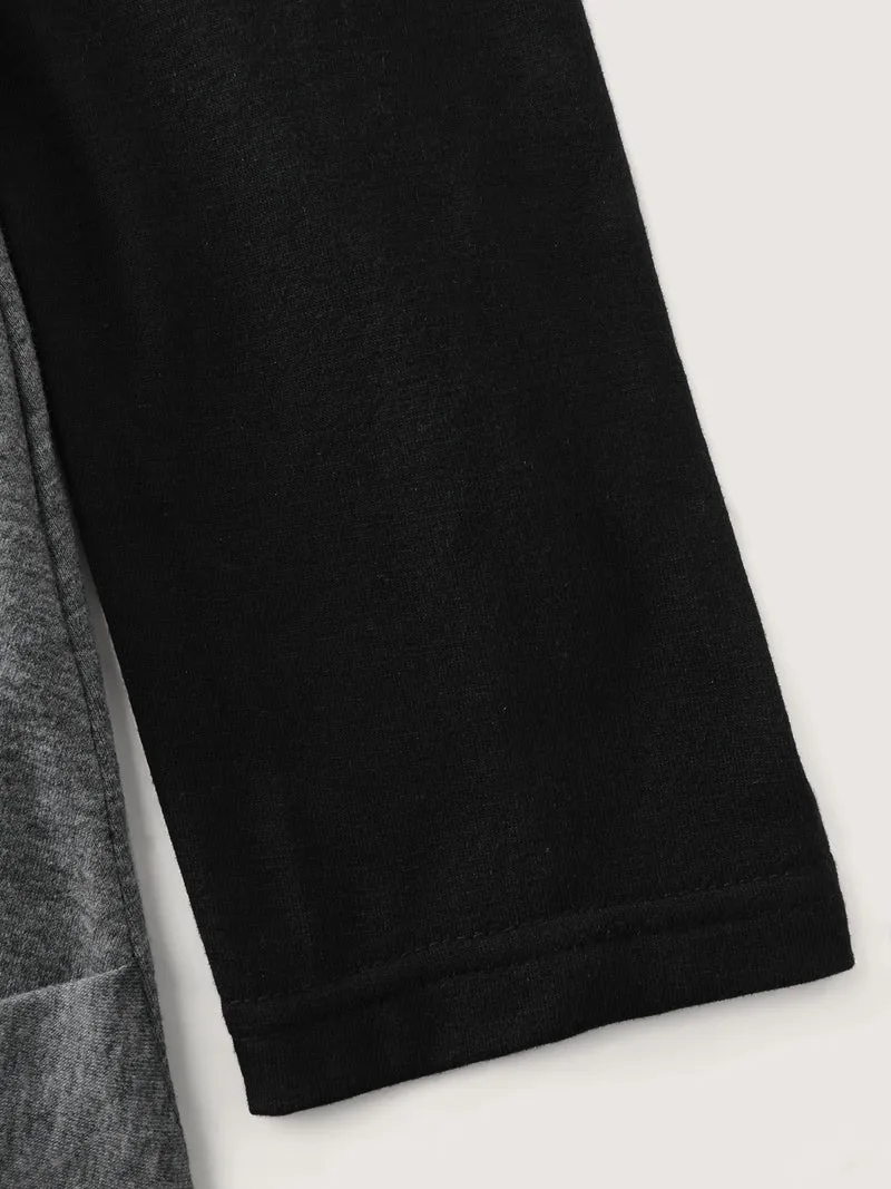 Twisted Hem Colorblock Heather T-Shirt