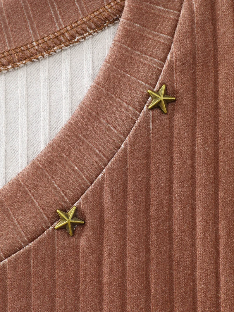 Textured Tie-Dye Star Detail T-Shirt