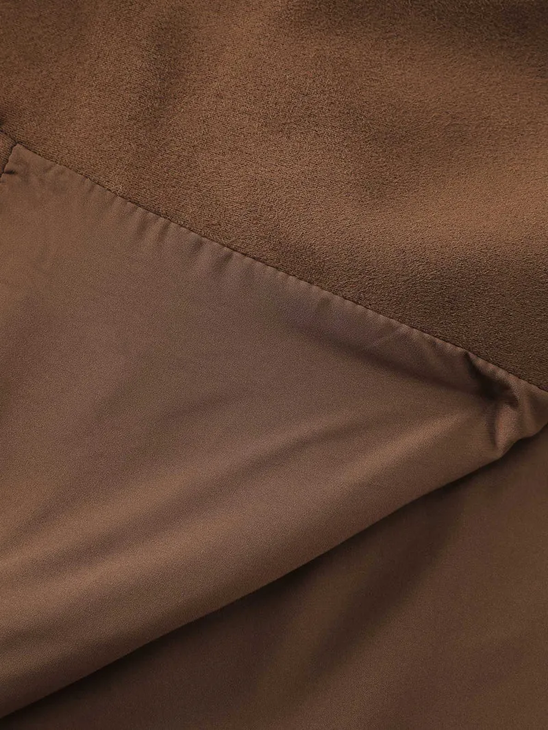 Zipper Detail Lapel Collar Jacket