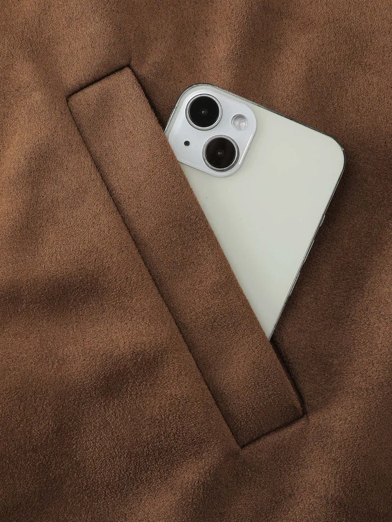 Zipper Detail Lapel Collar Jacket