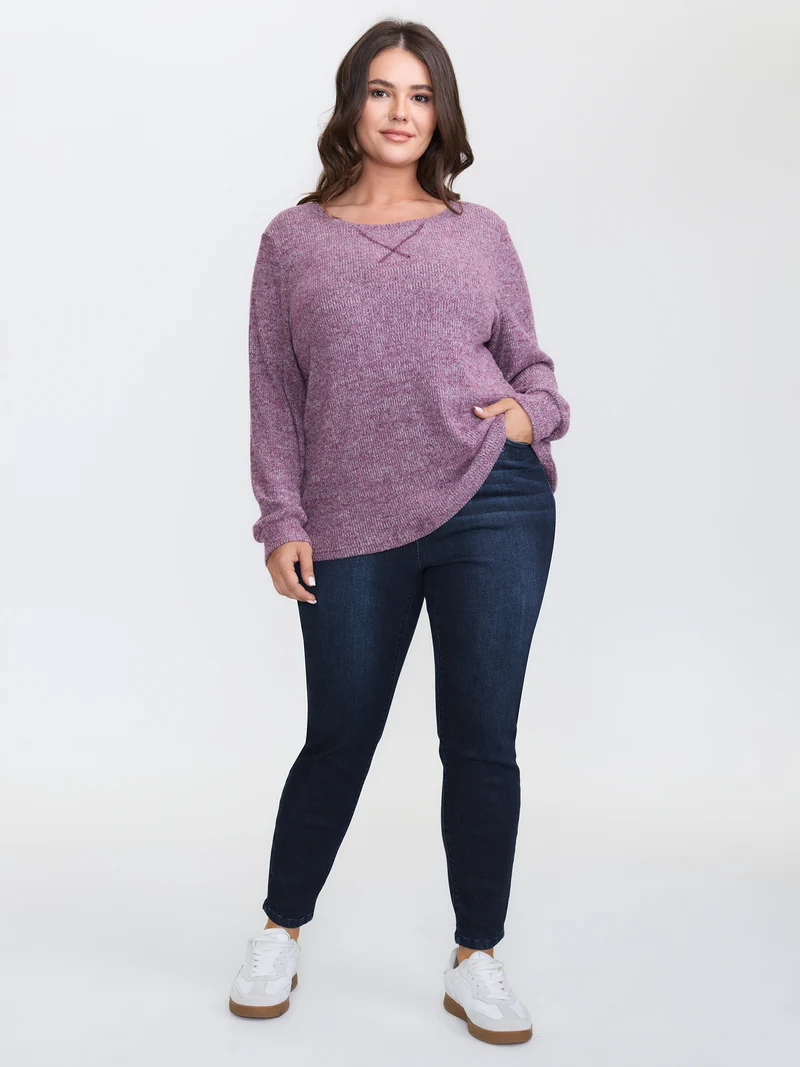 Supersoft Rubber Wide Waist Skinny-Fit Jeans