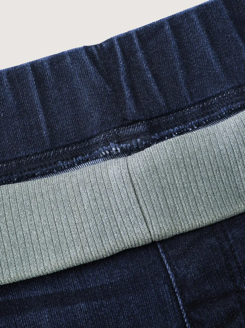 Supersoft Rubber Wide Waist Skinny-Fit Jeans