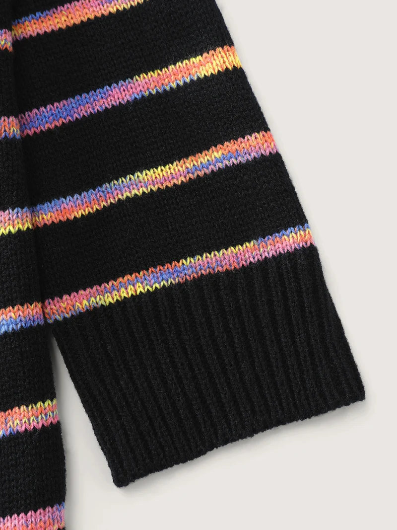 Color Gradient Heather Pockets Knit Cardigan