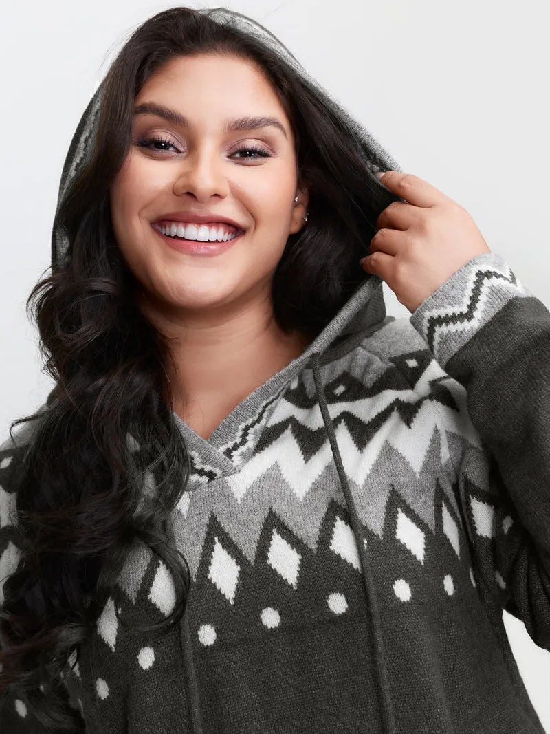 Supersoft Fair-Isle Super Stretchy Curvy Pullover