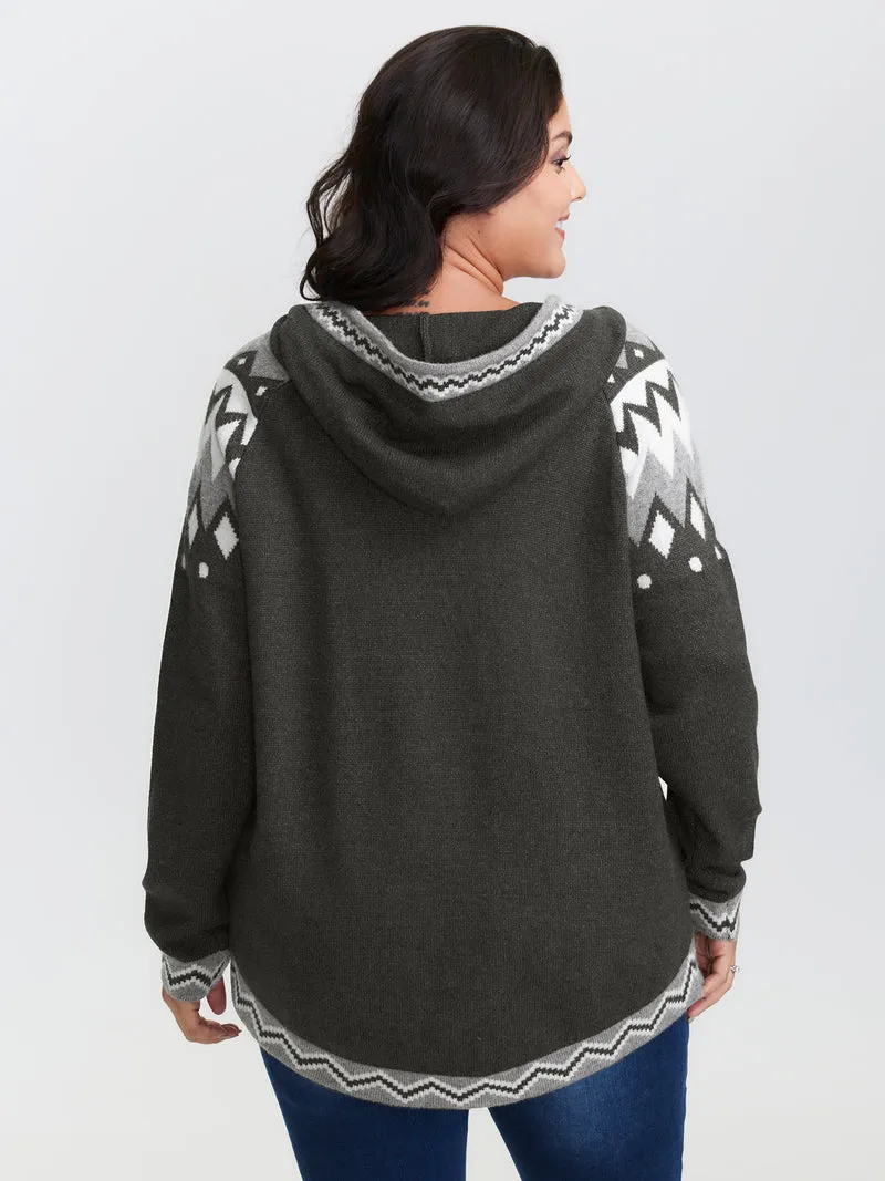 Supersoft Fair-Isle Super Stretchy Curvy Pullover