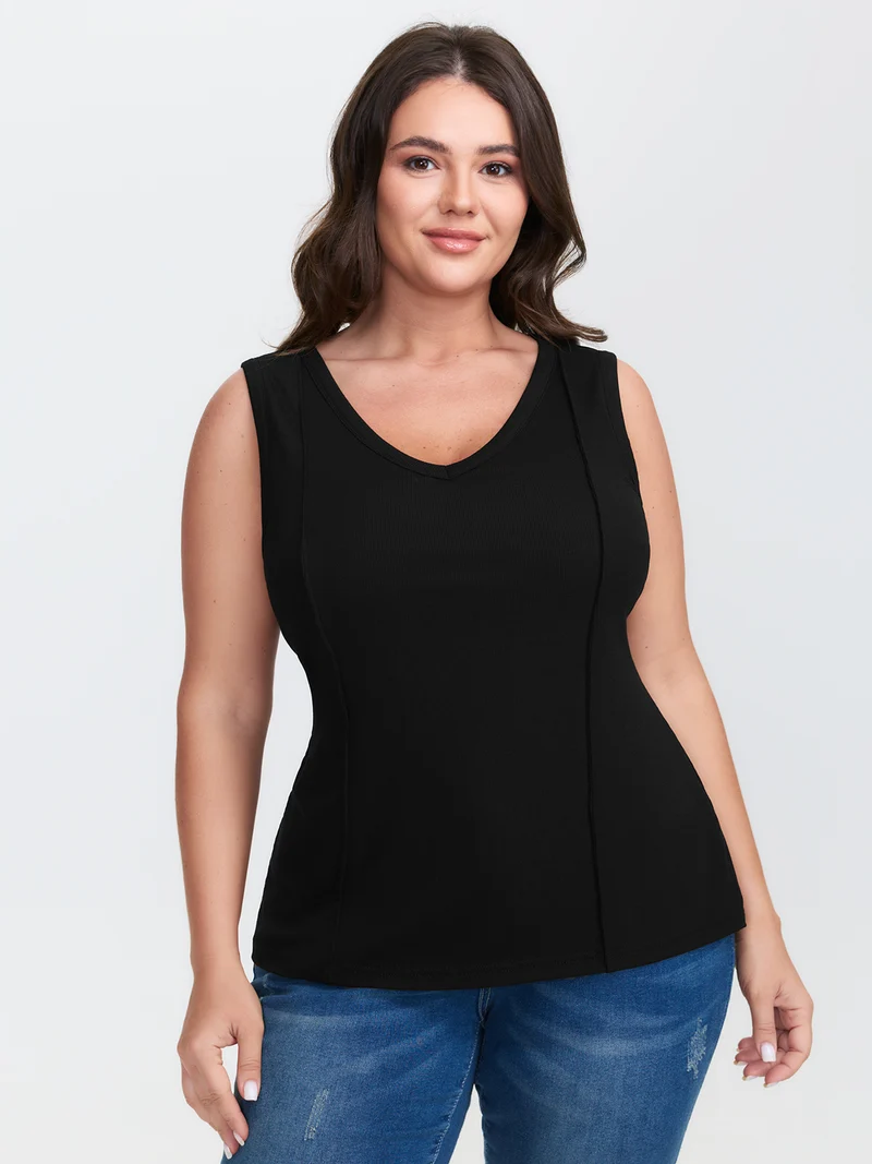Stretchy Padded Bra Fitted Tank Top