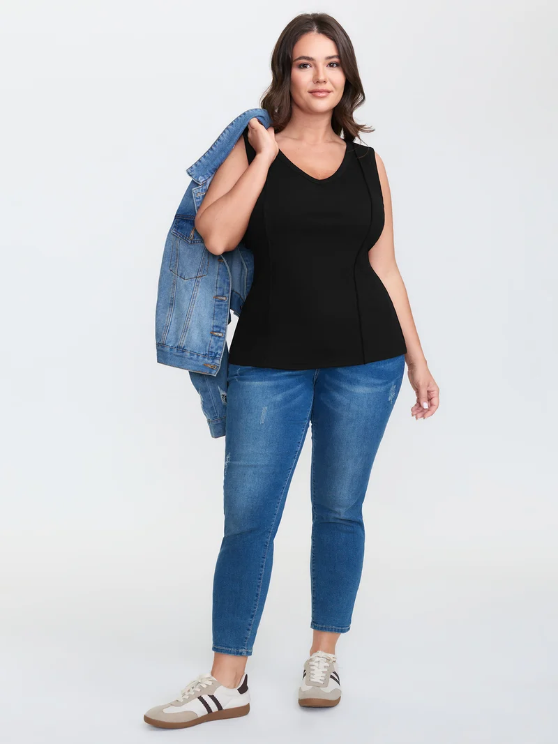 Stretchy Padded Bra Fitted Tank Top