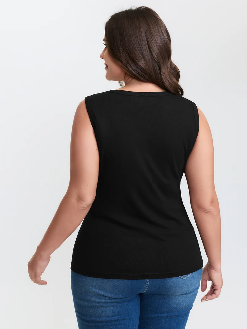 Stretchy Padded Bra Fitted Tank Top