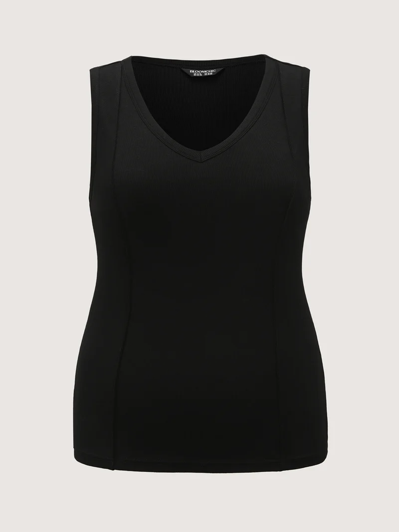 Stretchy Padded Bra Fitted Tank Top