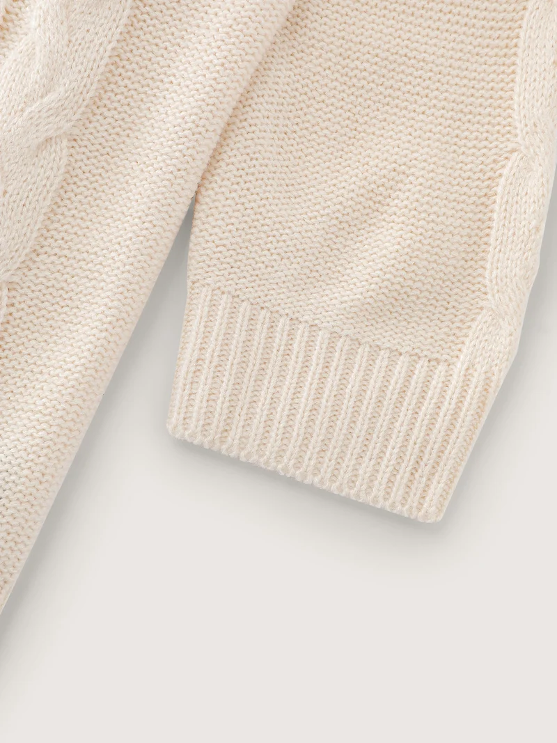 Textured Contrast Drop Shoulder Pullover