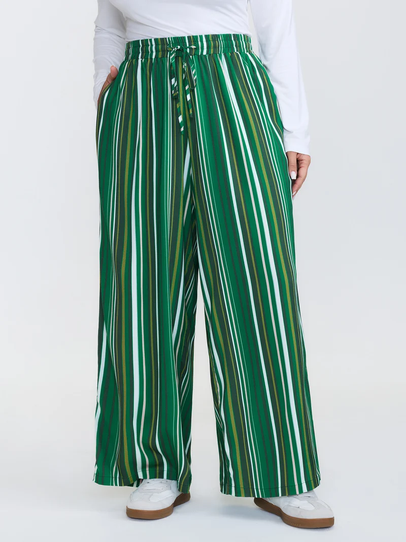 Colorful Stripes Drawstring Waist Pants