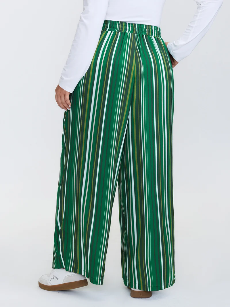 Colorful Stripes Drawstring Waist Pants