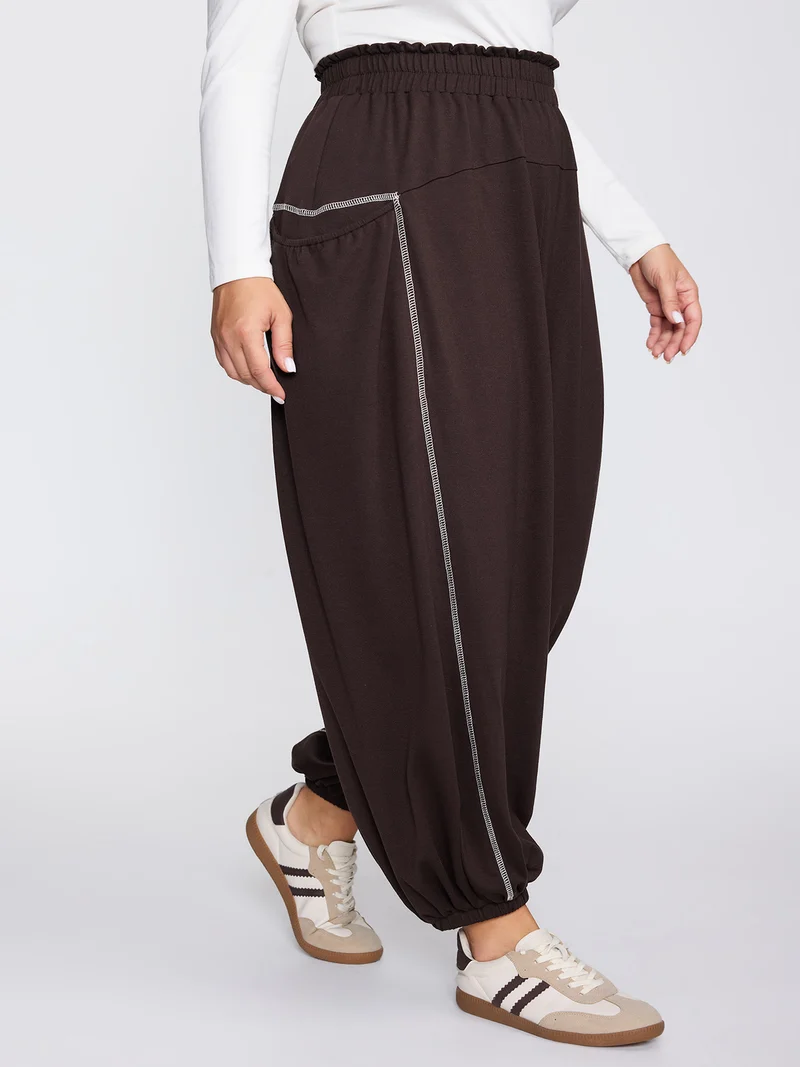 Supersoft Color Contrast Edges Pockets Pants