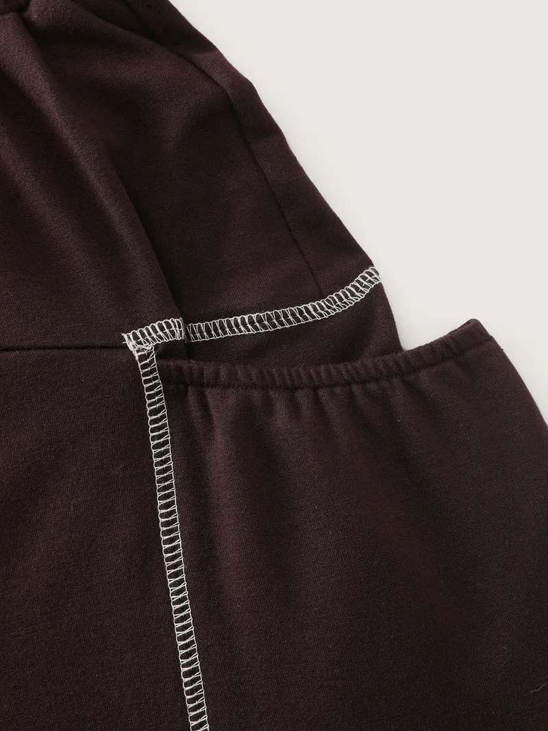 Supersoft Color Contrast Edges Pockets Pants