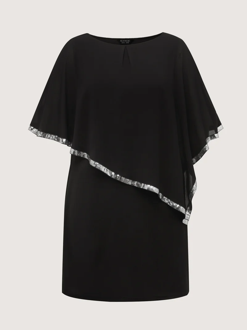 Layered Tummy-Friendly Chiffon Midi Dress