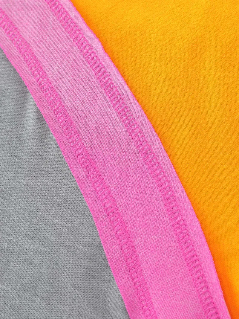 Color Contrast Raglan Sleeve T-Shirt