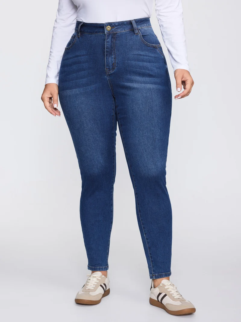 Supersoft Stretchy Mid-Rise Skinny-Fit Jeans