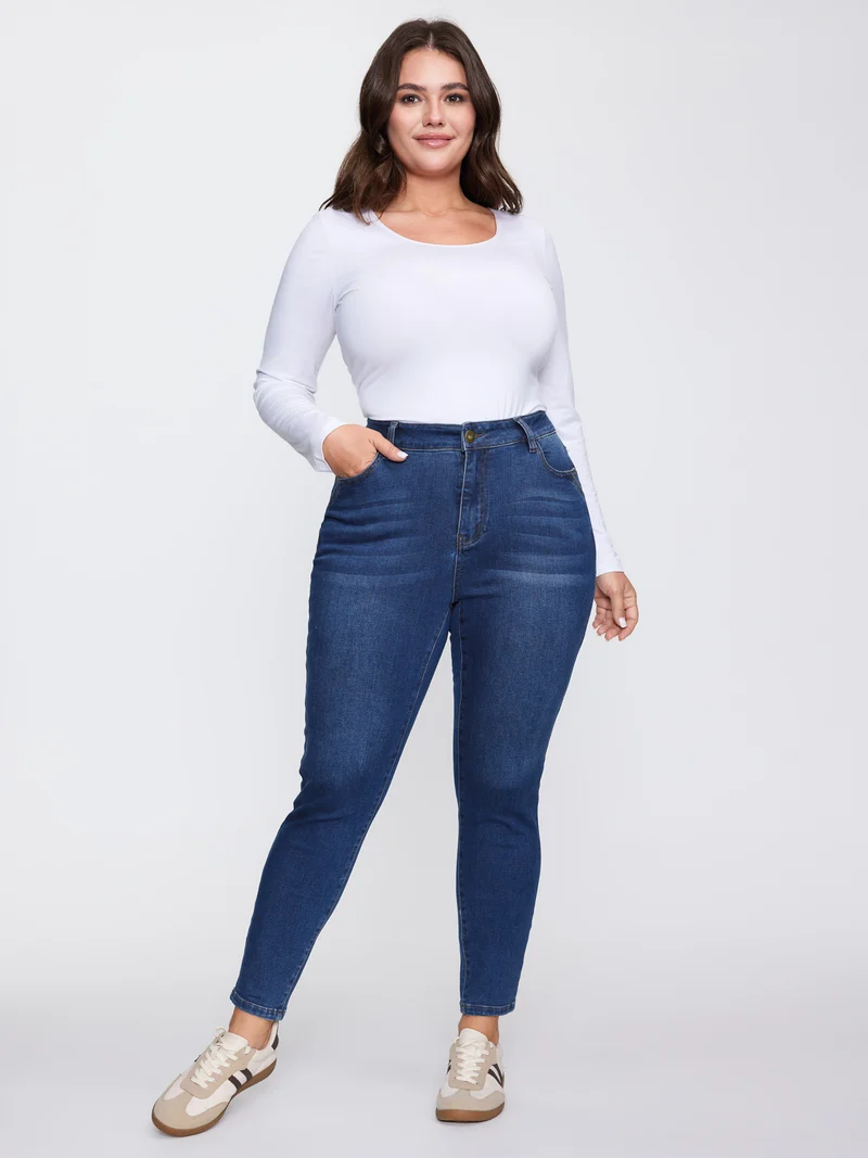 Supersoft Stretchy Mid-Rise Skinny-Fit Jeans
