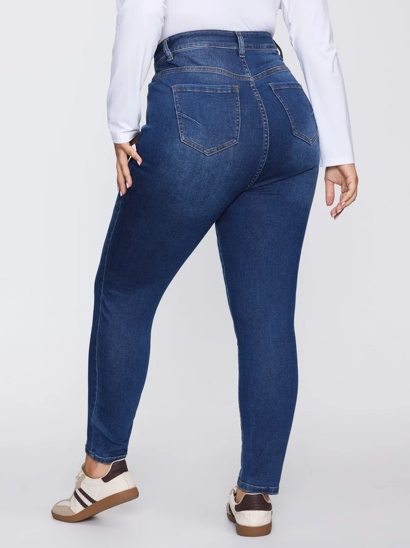 Supersoft Stretchy Mid-Rise Skinny-Fit Jeans