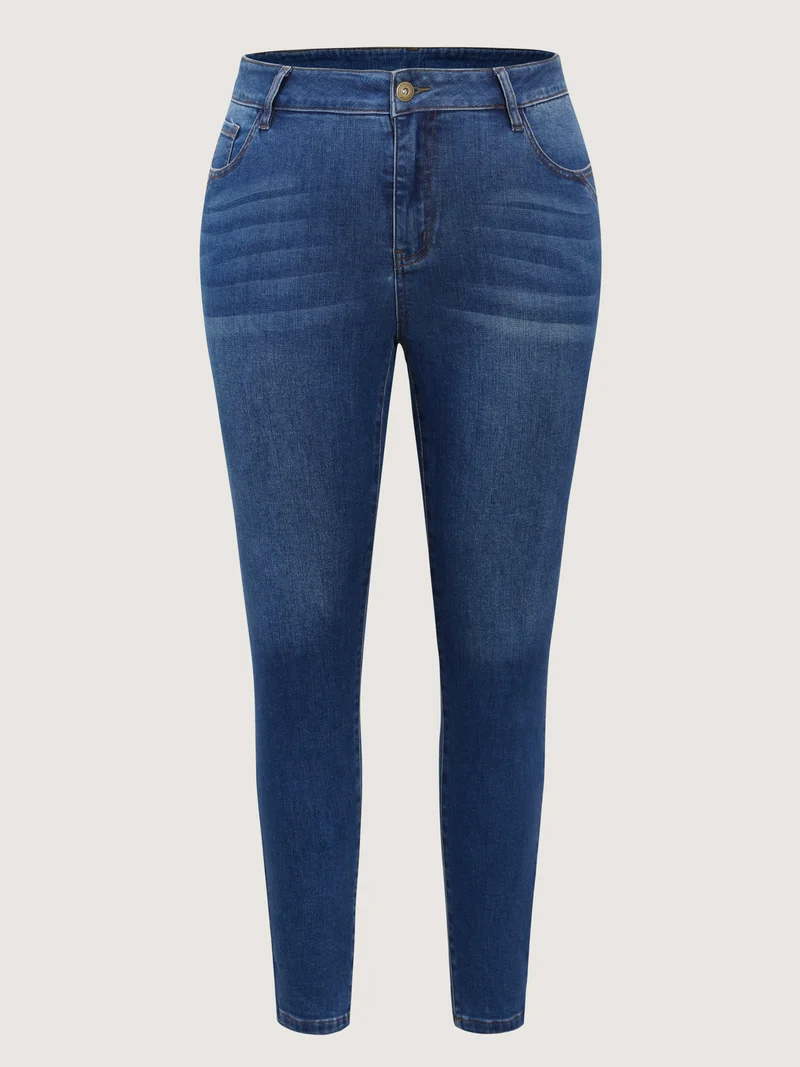 Supersoft Stretchy Mid-Rise Skinny-Fit Jeans