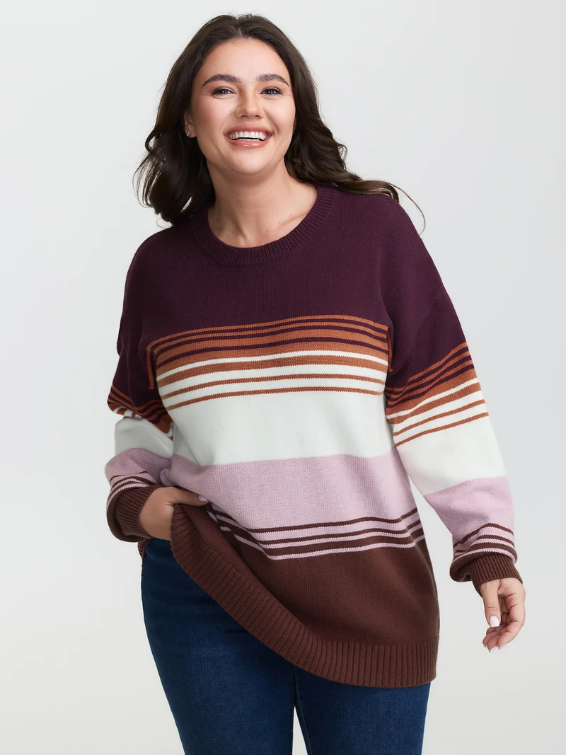 Supersoft Colorblock Round Neck Pullover