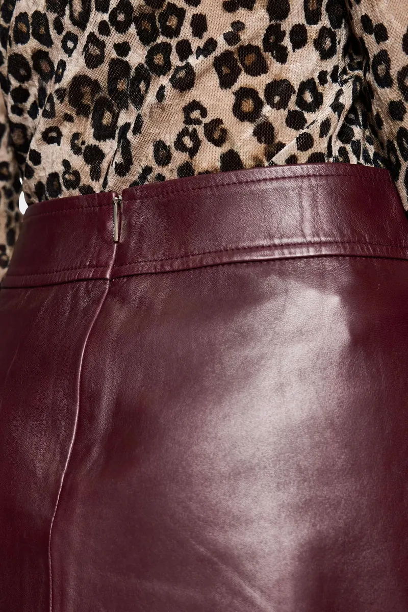 Jupe en cuir