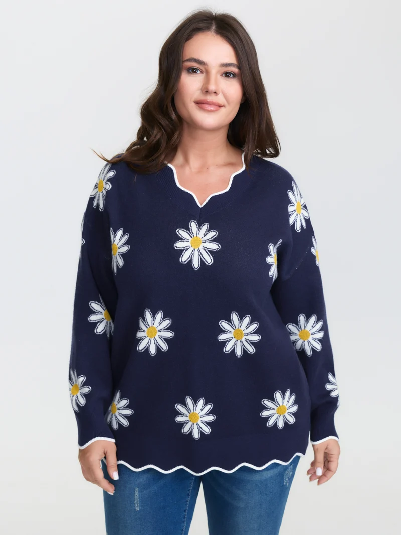 Supersoft Floral Print Stretchy Pullover