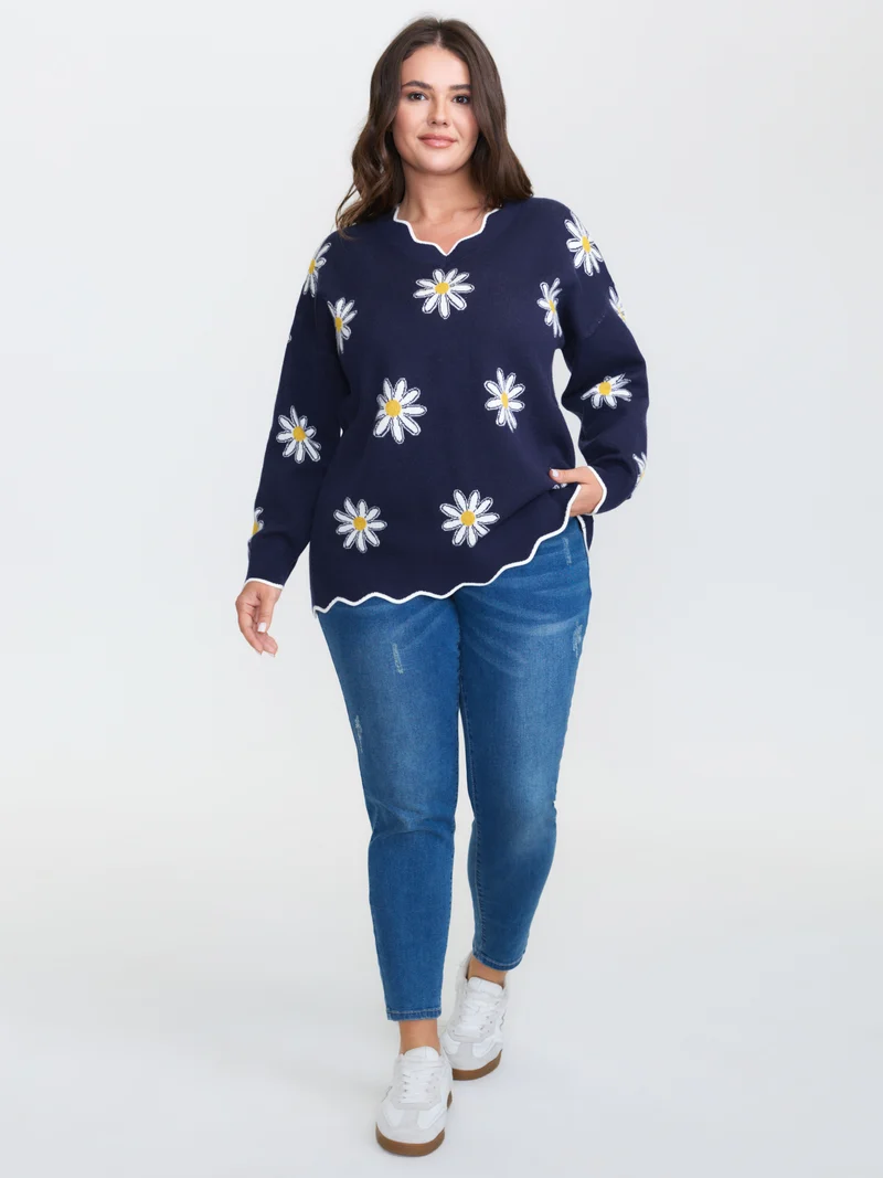 Supersoft Floral Print Stretchy Pullover