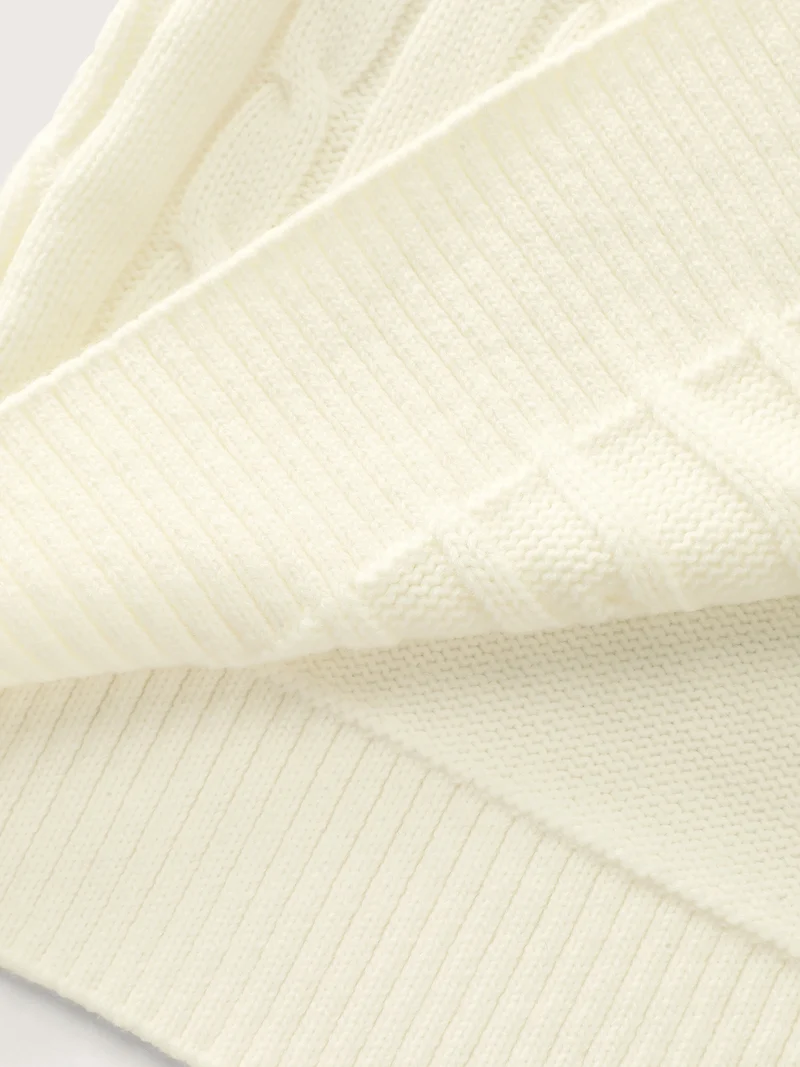 Squirrel Pattern Jacquard Textured Knit Cardigan