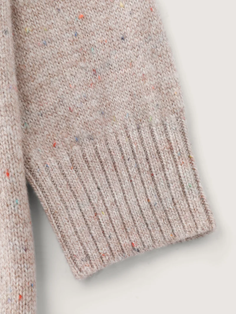 Heather Crewneck Ribbed Hem Pullover